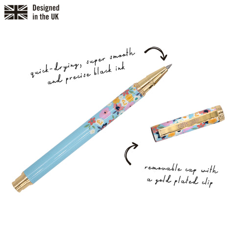 Metal Gel Pen - Ditzy Floral - Pack 6