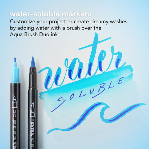 Aqua Brush Duo Art Markers, 24 Colors