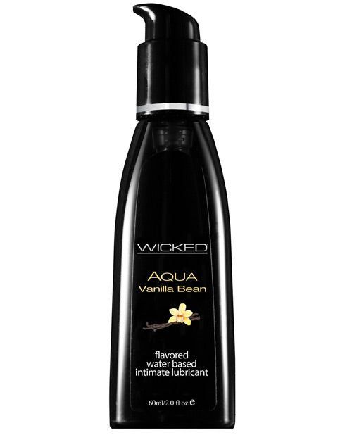 Aqua Vanilla Bean Flavored Water Based Intimate  Lubricant - 2 Fl. Oz.