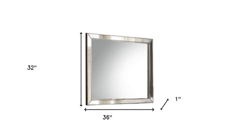 32" Platinum Framed Dresser Mirror