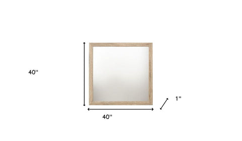 40" Natural Square Dresser Mirror