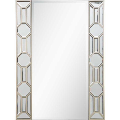 35" Champagne Accent Wood Framed Mirror