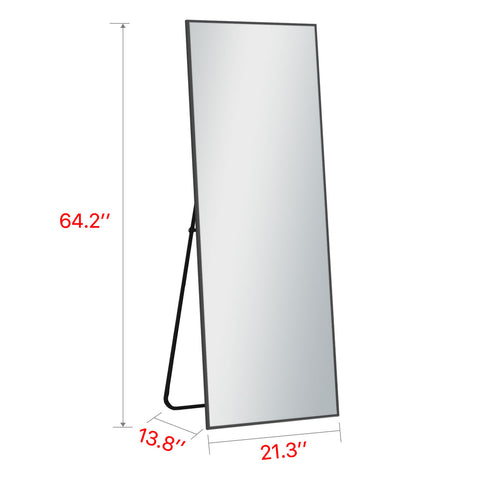 Freestanding Black Full-length Mirror