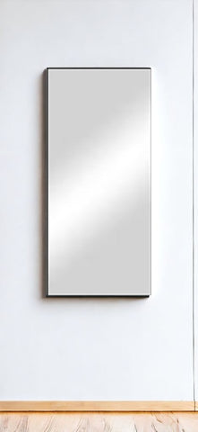 71" Black Metal Framed Leaning or Hanging Full Length Mirror