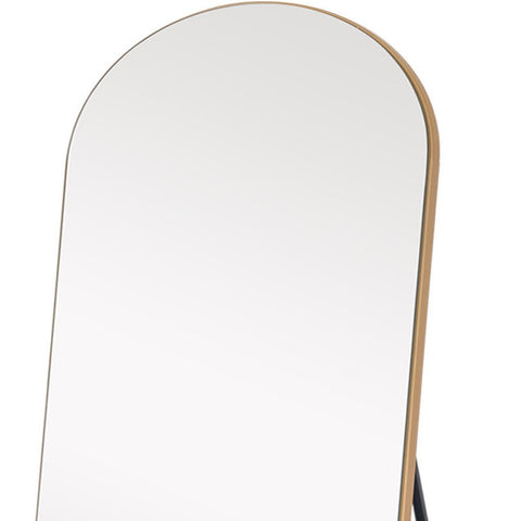 Petite Gold Arched Wooden Mirror