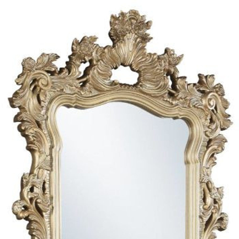 56" Gold Finish Irregular Dresser Mirror