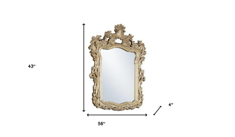 56" Gold Finish Irregular Dresser Mirror