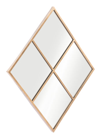 Gold Diamond Steel Framed Accent Mirror