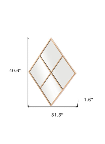 Gold Diamond Steel Framed Accent Mirror