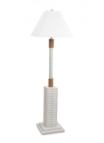 Bright White and Nautical Rope Floor Lamp