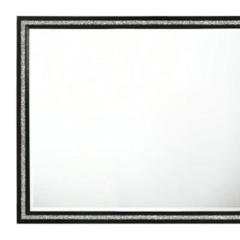 35" Weathered Black Dresser Mirror