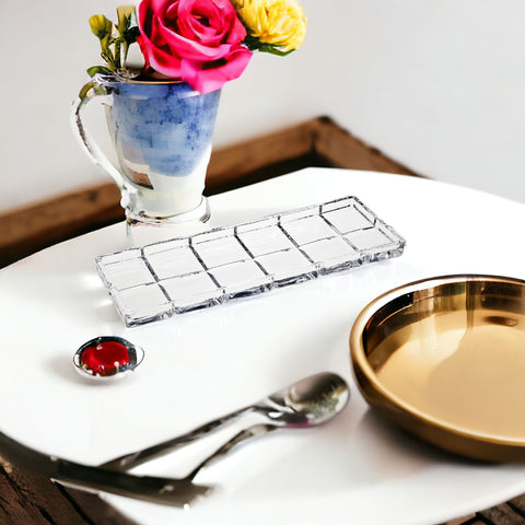 13" Clear Crystal Serving Tray