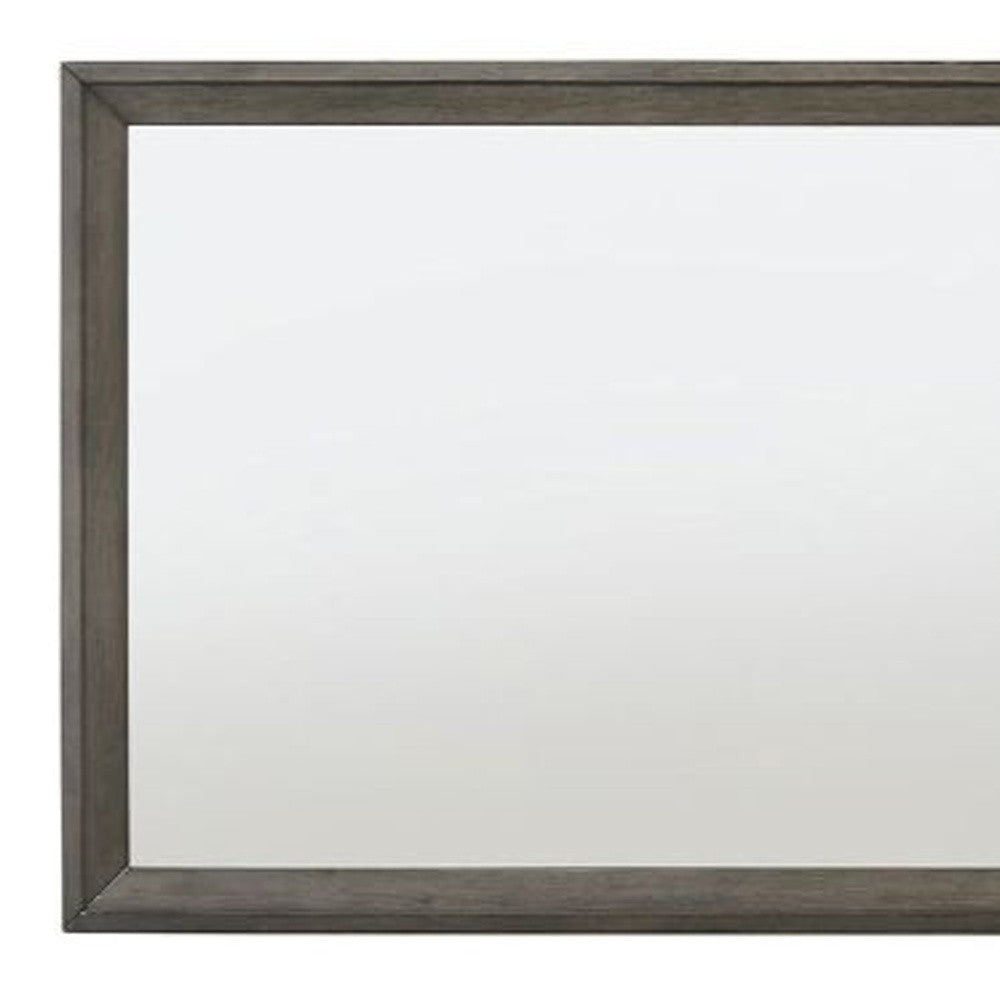 32" Gray Oak Dresser Mirror