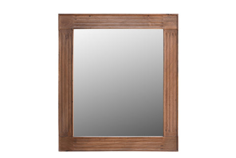 46" Brown Dresser Solid Wood Mirror