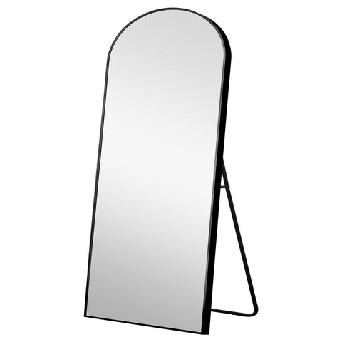 Petite Black Arched Full-length Standing Mirror