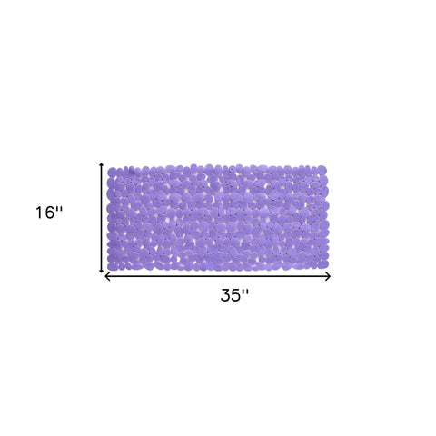 Purple 35" Pebble Shower Mat