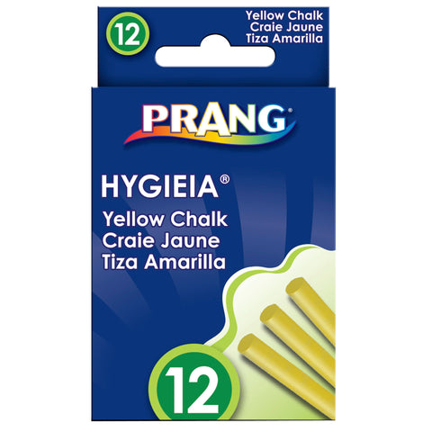 Hygieia® Dustless Board Chalk, Yellow, 12 Per Pack, 36 Packs