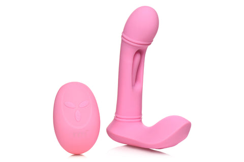 Flickers G-Flick Flicking G-Spot Vibrator With  Remote - Pink