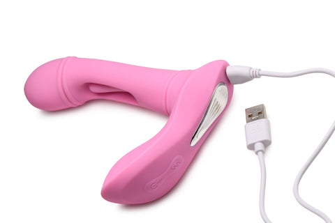 Flickers G-Flick Flicking G-Spot Vibrator With  Remote - Pink