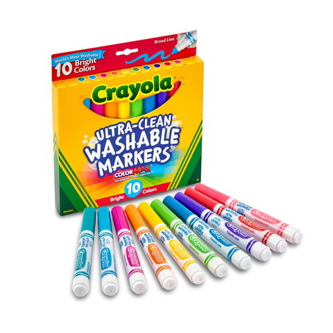 Ultra-Clean Washable Bright, Broad Line, Color Max Markers, 10 Per Pack, 6 Packs