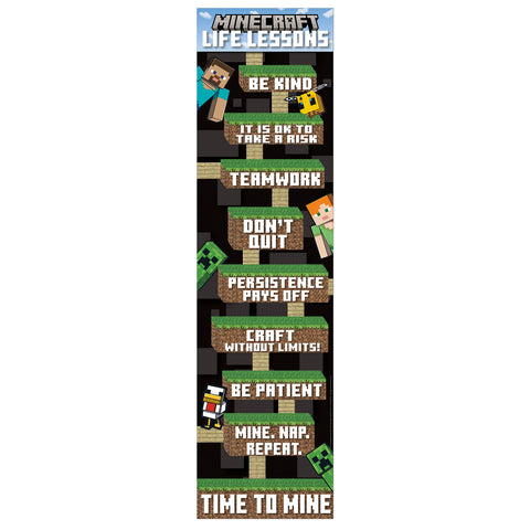 Minecraft Life Lessons Banner, 12" x 45", Pack of 6