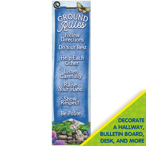 Curiosity Garden - Ground Rules Vertical Banner, Pack of 6