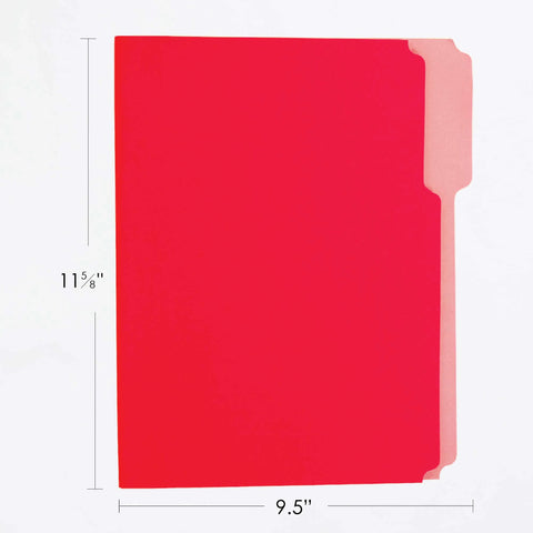 1/3 Cut Letter Size Color File Folder, Box of 100