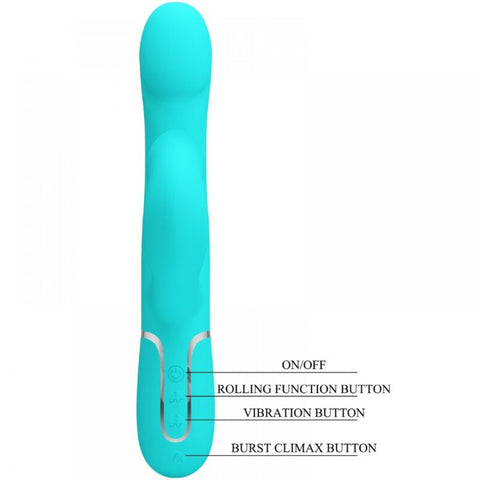 Falin Rabbit Vibrator Pearls - Turquoise