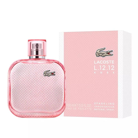 LACOSTE L.12.12 ROSE SPARKLING 3.3 EAU DE TOILETTE SPRAY FOR WOMEN