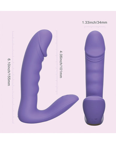 RORA App-Controlled Rotating G-Spot Vibrator & Clitoral Stimulator - Purple