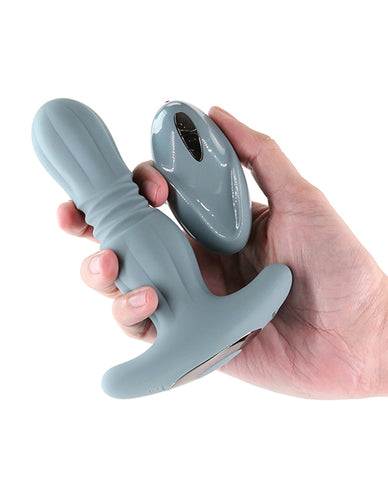 Renegade Gemini Anal Plug Vibrator w/Remote - Gray