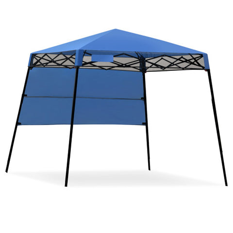 Costway 7 x 7 Feet Sland Adjustable Portable Canopy Tent with Backpack Blue