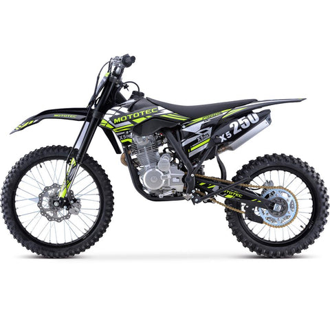 Mototec X5 250cc 4-stroke Gas Dirt Bike Black