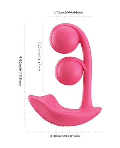 Melody Twin Balls Clit & G-Spot Vibrator - Pink