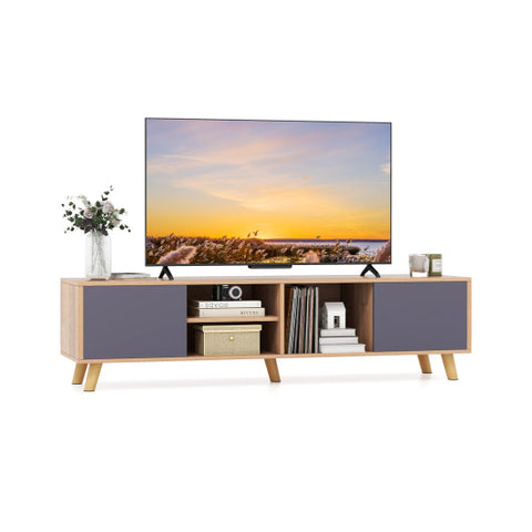 TV Stand Cabinet for TVs up to 65 Inch with Open Shelf for Living Room