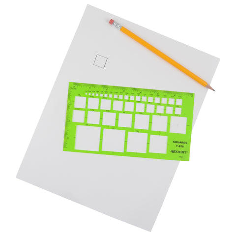 Technical Squares Drawing & Drafting Template, Pack of 2