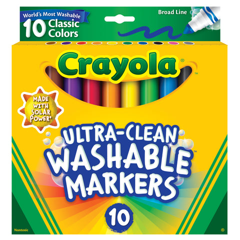 Ultra-Clean Markers, Broad Line, Classic Colors, 10 Per Pack, 8 Packs