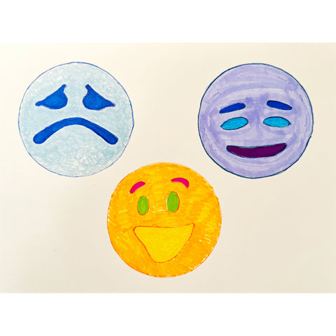 Emotion Token Stencils, 8 Per Pack, 2 Packs