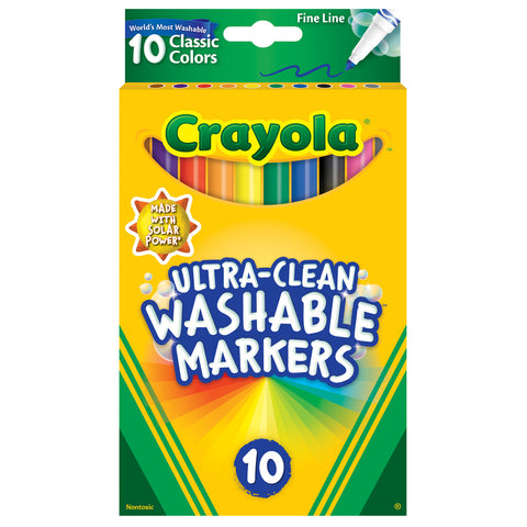 Ultra-Clean Markers, Fine Line, Classic Colors, 10 Per Pack, 8 Packs