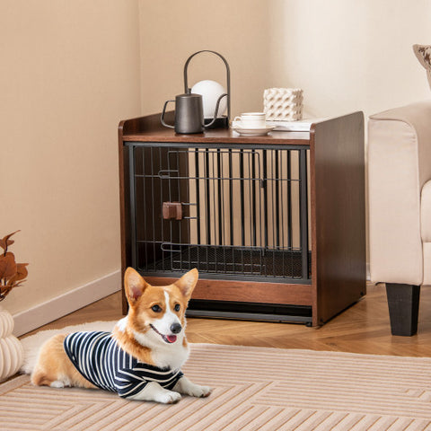 Dog Crate Indoor Dog Cage with Removable Tray and Lockable Door