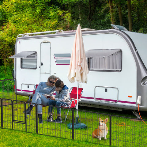 16 Panel 24/32/40 Inches Height Dog Playpen with Lock and Large Door-24 inches