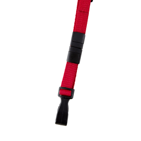 Breakaway Plastic Hook Lanyard, Red, Pack of 10