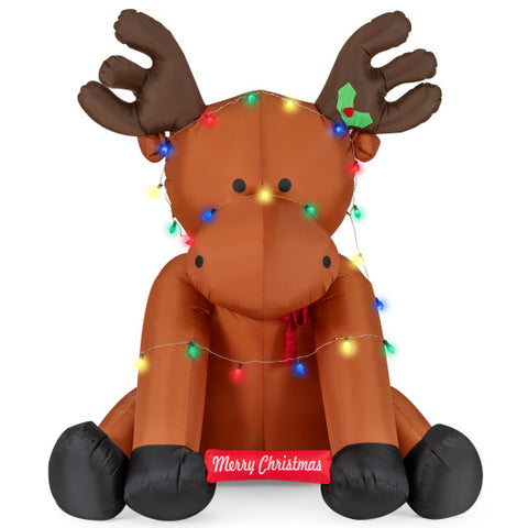 8.5 Feet Tall Christmas Inflatable Reindeer with 24 LED String Lights