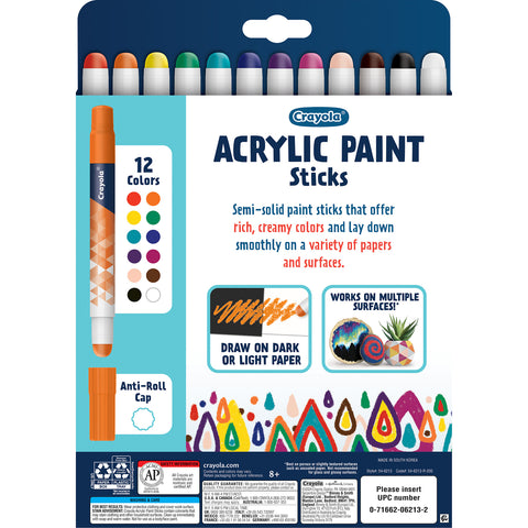 Acrylic Paint Doodle Sticks, 12 Per Pack, 2 Packs