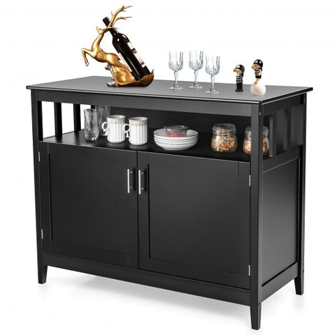 Modern Wooden Kitchen Storage Cabinet -Black