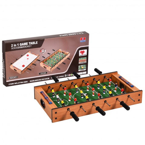 2-in-1 Indoor/Outdoor Air Hockey Foosball Game Table