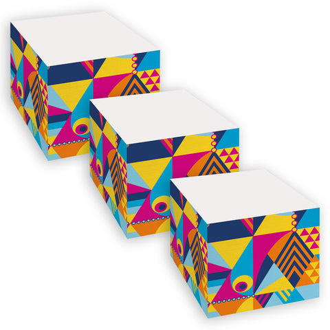 Notes Cube, 2.6 in x 2.6 in, Optimistic Brights Collection, 620 Sheets Per Cube, Pack of 3