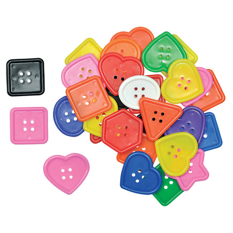 Really Big Buttons™, 8 Shapes, 60 Per Pack, 3 Packs