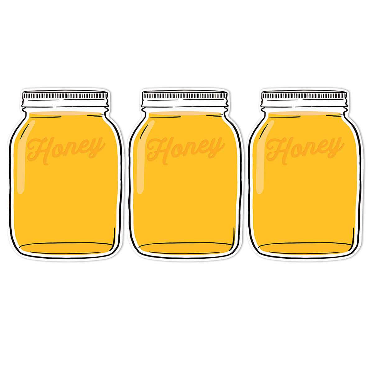 The Hive Mason Jar Paper Cut-Outs, 36 Per Pack, 3 Packs