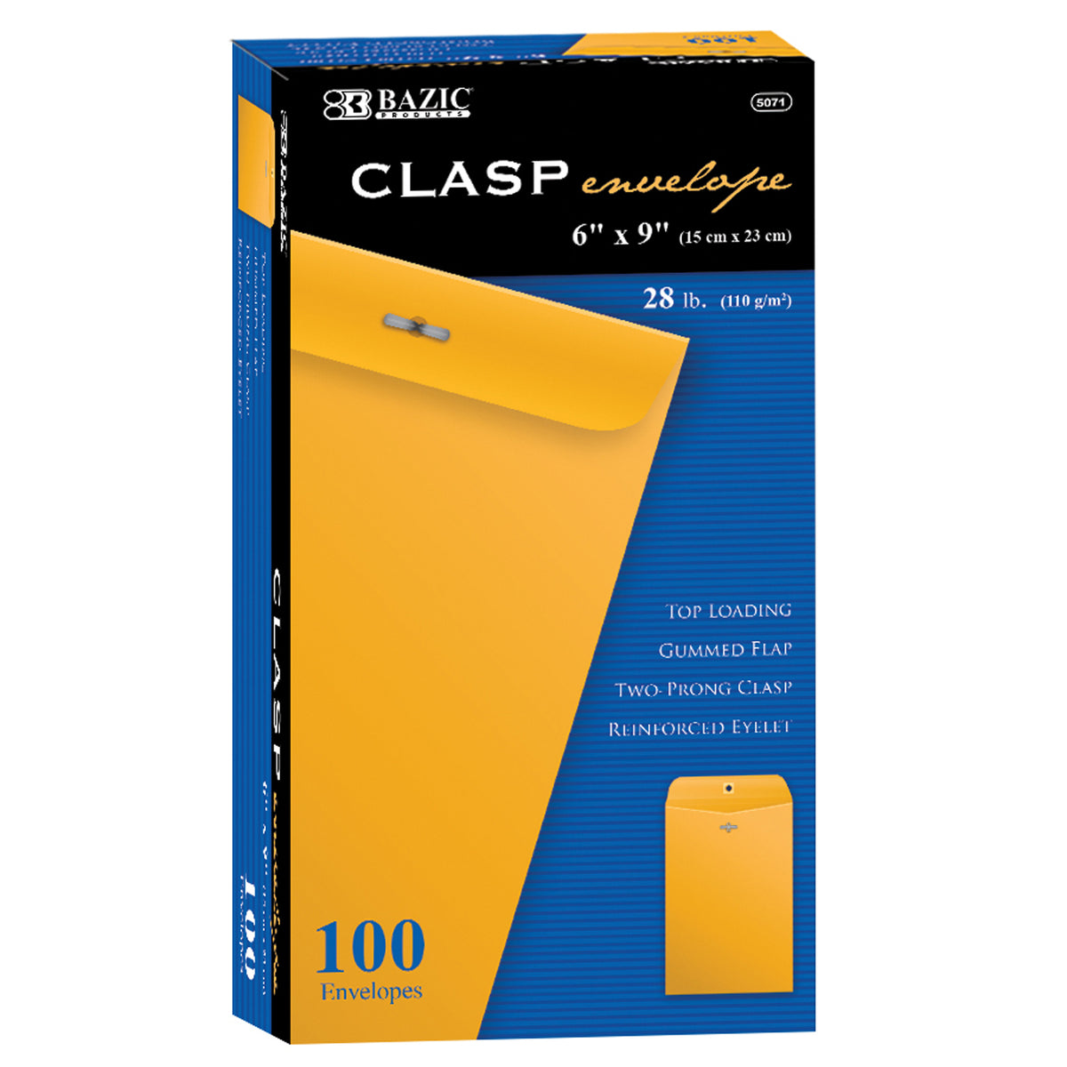 Clasp Envelopes, 6" x 9", Pack of 100